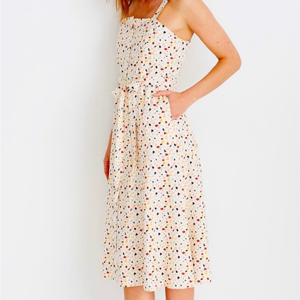 Madewell midi dress size 6 terrazzo